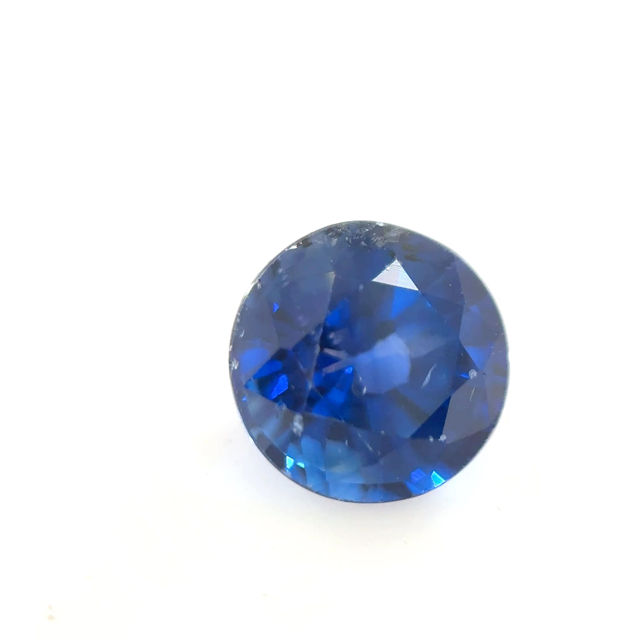 Szafir 1,03 ct, niebieski, szlif okrągły