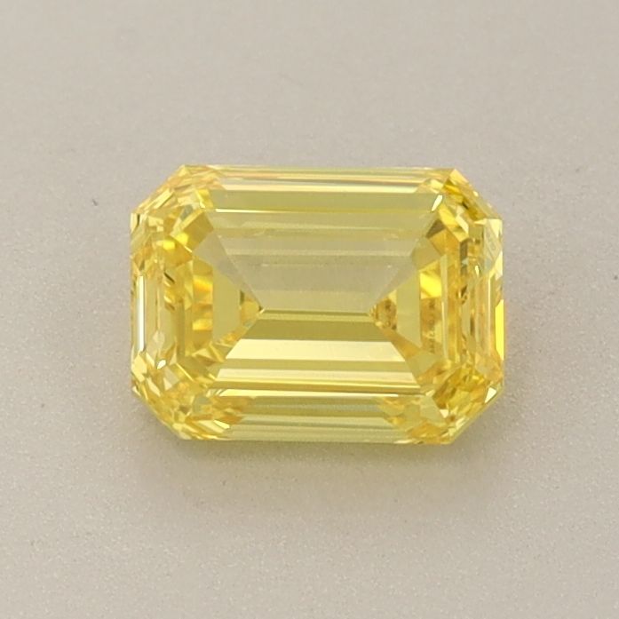 0.72 CT Fancy Vivid Yellow EMERALD