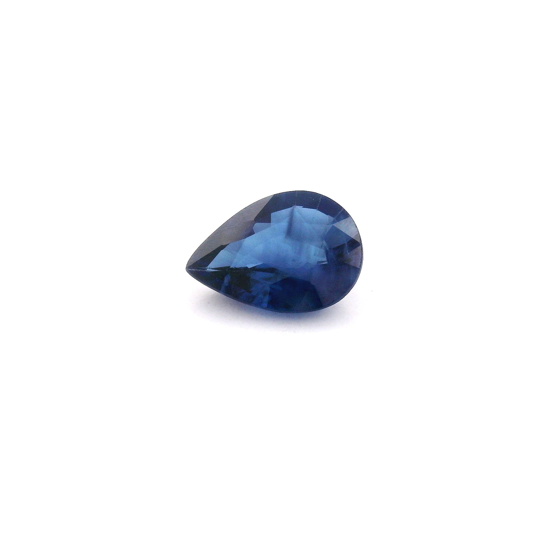 Szafir 1,05 ct, niebieski, szlif gruszka
