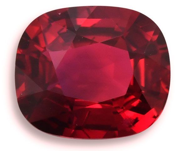 Rubin 3,18 ct, czerwony, szlif cushion