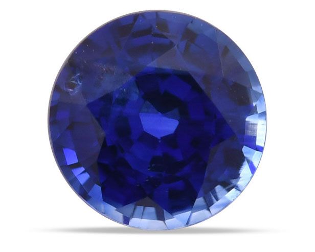 Szafir 1,07 ct, niebieski, szlif okrągły