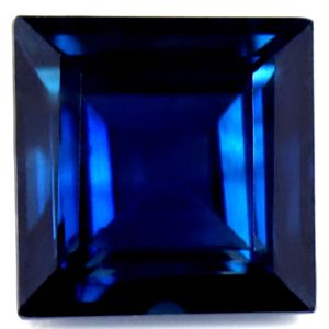 Szafir 1,00 ct, niebieski, szlif kwadratowy