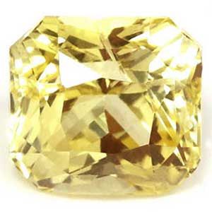Szafir 1,32 ct, żółty, szlif szmaragdowy