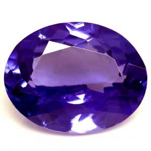 Tanzanit 1,58 ct, niebieski, szlif owalny