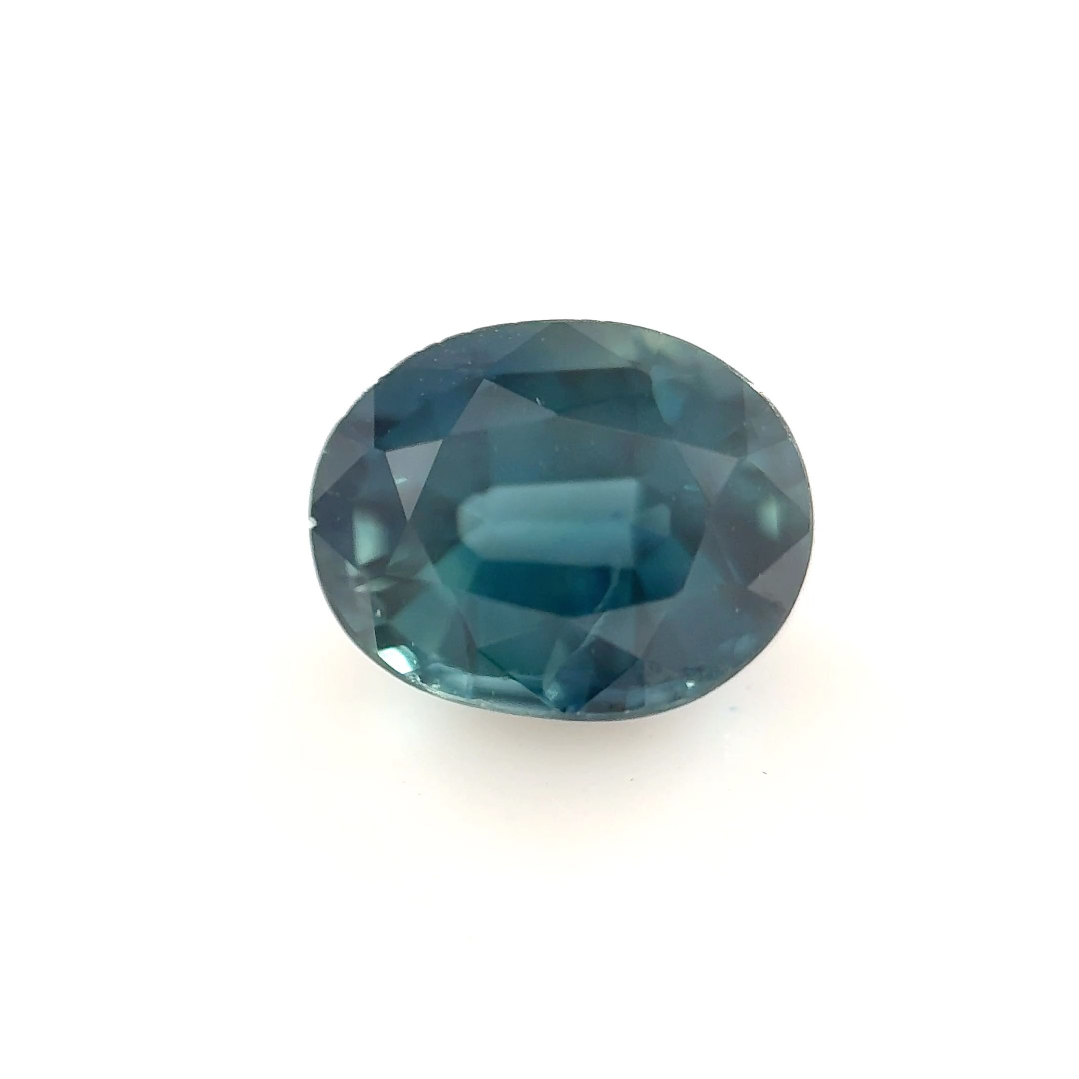 Szafir 1,91 ct, morski, szlif owalny