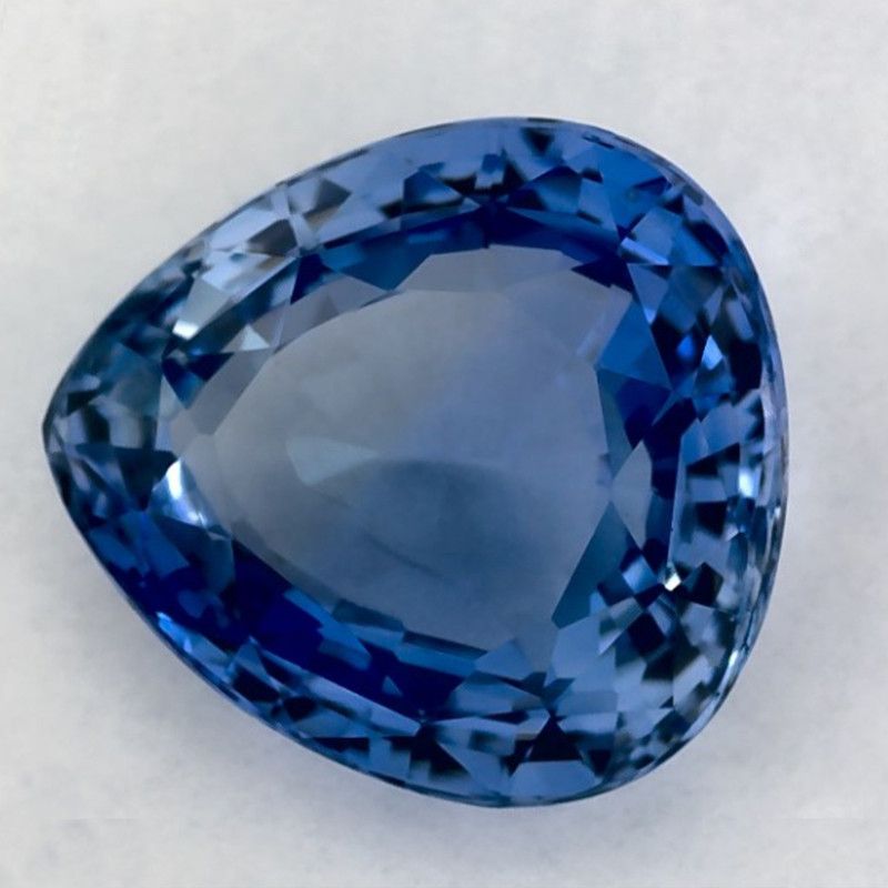 Szafir 3,15 ct, niebieski, szlif gruszka