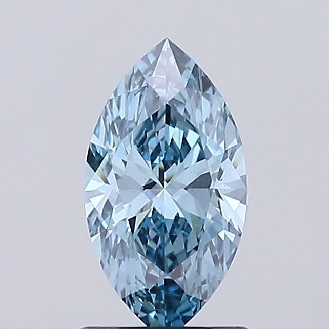 1.02 CT Fancy Vivid Blue MARQUISE