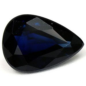 Szafir 1,33 ct, niebieski, szlif gruszka