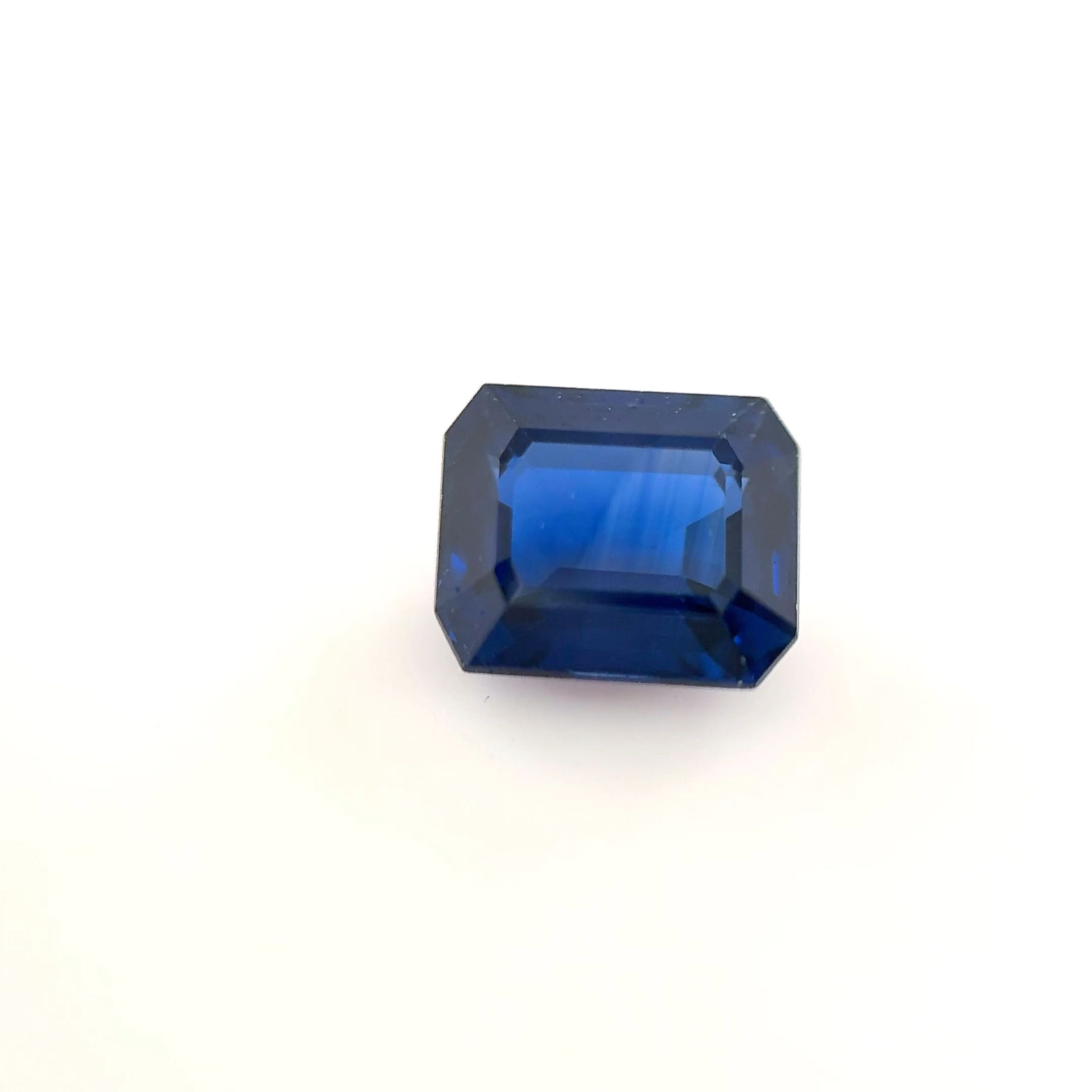 Szafir 1,24 ct, niebieski, szlif szmaragdowy