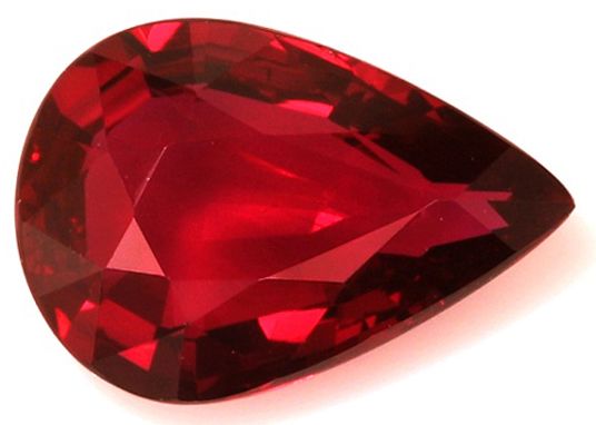 Rubin 2,05 ct, czerwony, szlif gruszka