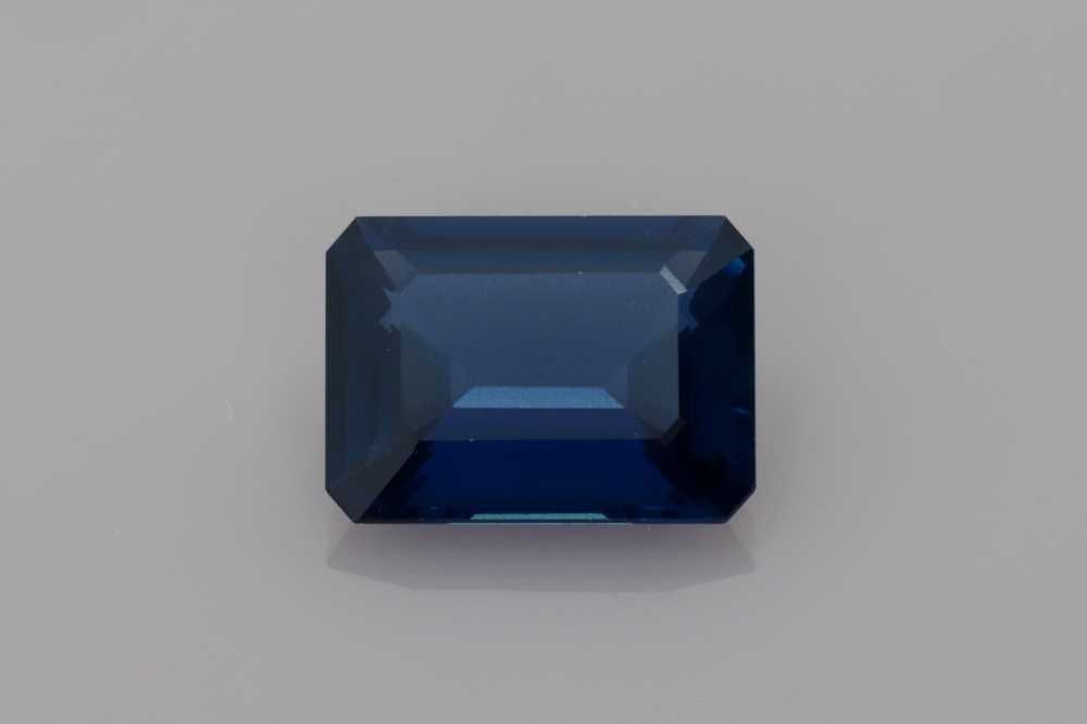 Szafir 4,03 ct, niebieski, szlif szmaragdowy