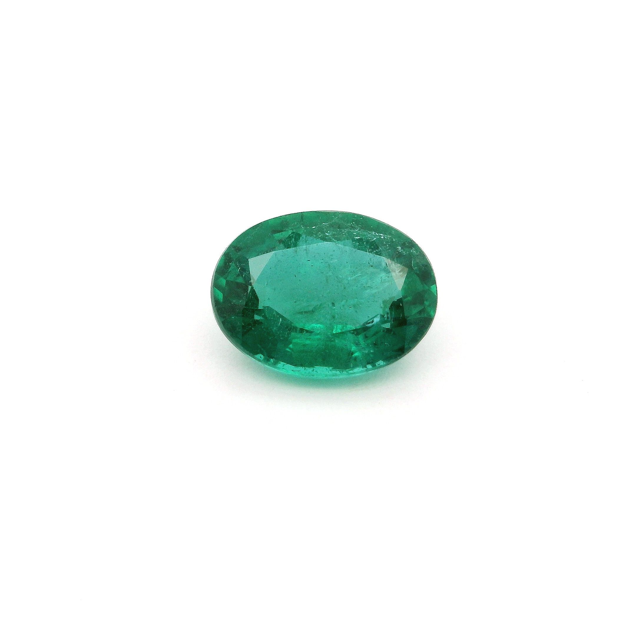 Szmaragd 2,48 ct, zielony, szlif owalny