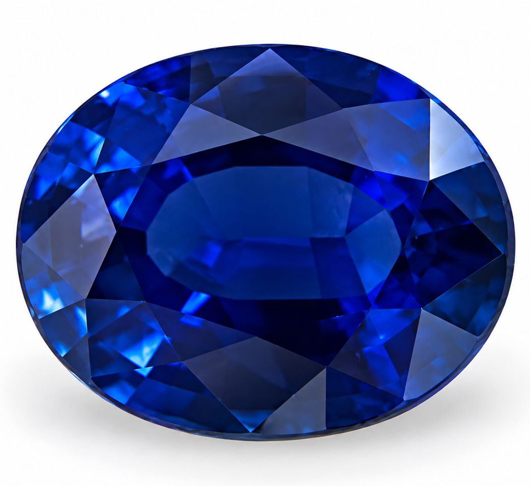 Szafir 3,05 ct, niebieski, szlif owalny