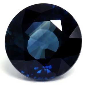 Szafir 1,00 ct, niebieski, szlif okrągły