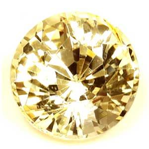 Szafir 1,21 ct, żółty, szlif okrągły