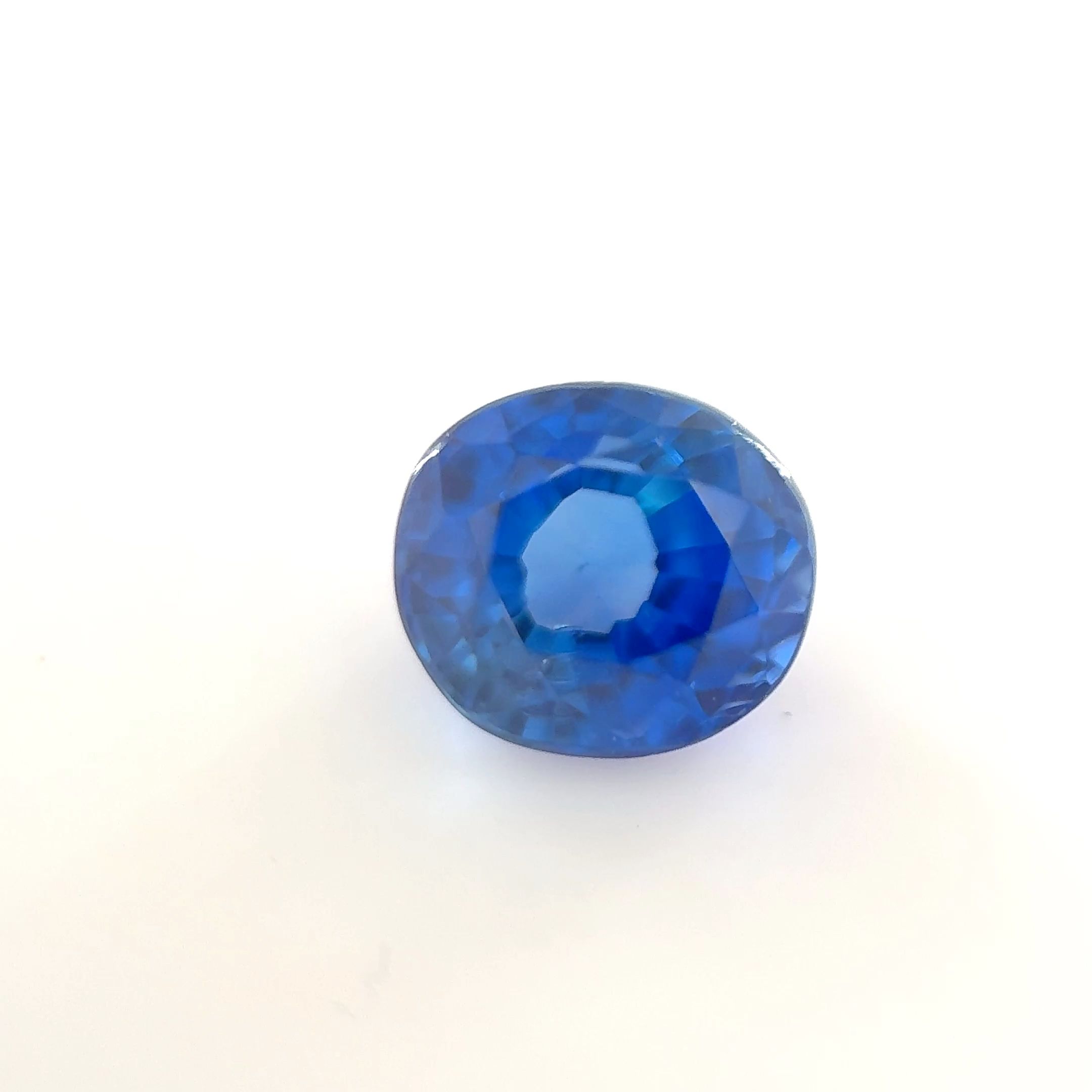 Szafir 1,03 ct, niebieski, szlif owalny