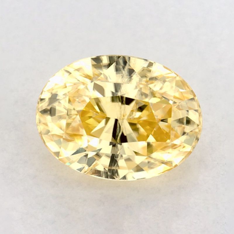 Szafir 2,95 ct, żółty, szlif owalny
