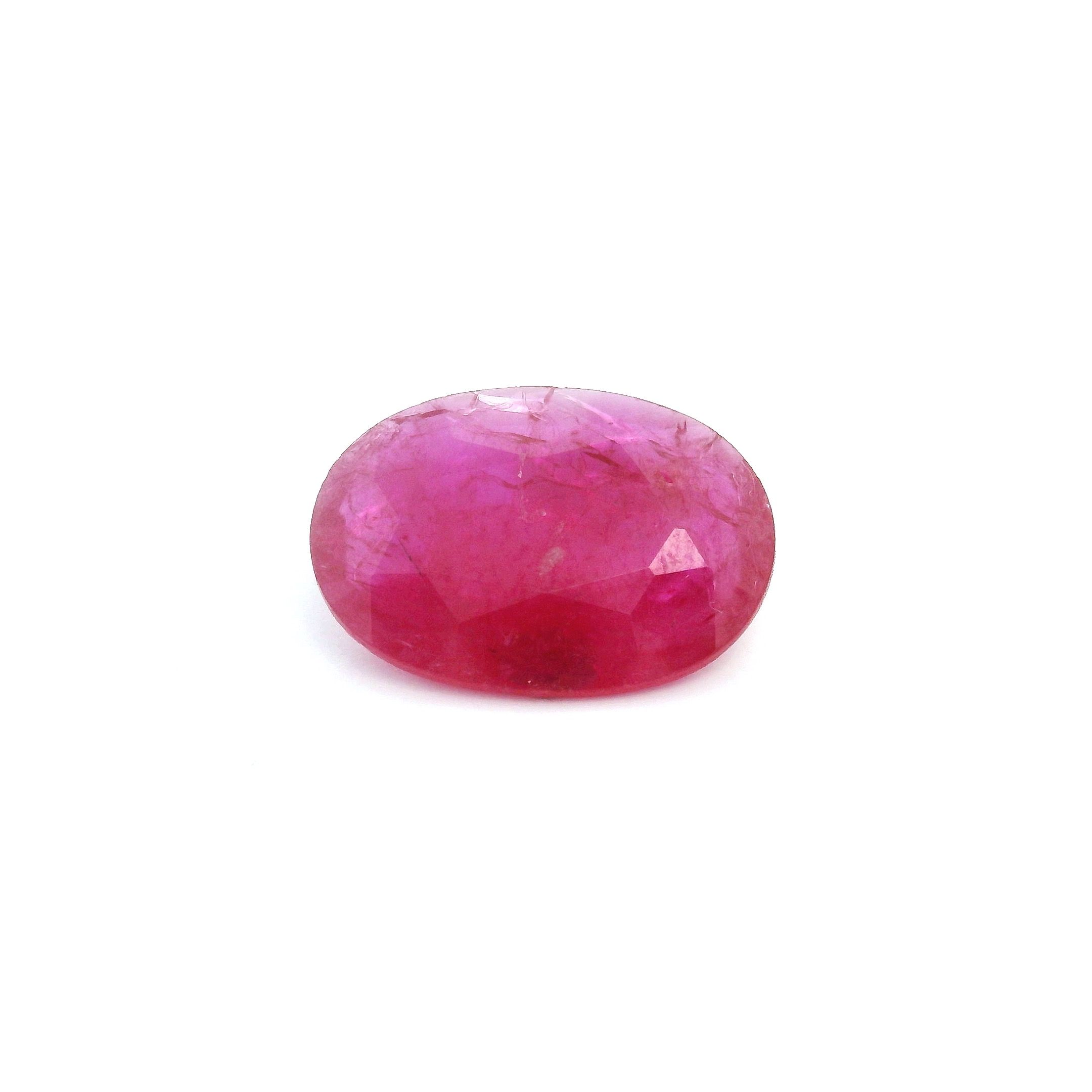 RUBY FACETED 2.46ct RED Medium Intense MI MOZAMBIQUE HEATED