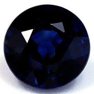 Szafir 1,08 ct, niebieski, szlif okrągły