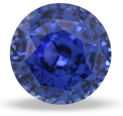 Szafir 7,59 ct, niebieski, szlif okrągły