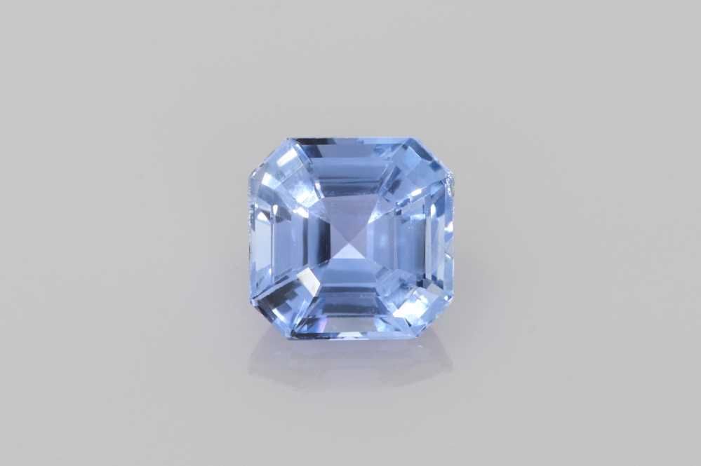 Szafir 1,24 ct, niebieski, szlif asscher