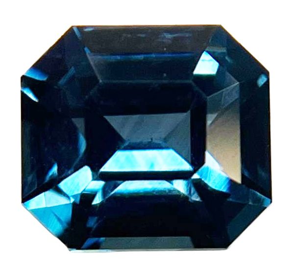 Szafir 3,08 ct, zielony, szlif szmaragdowy