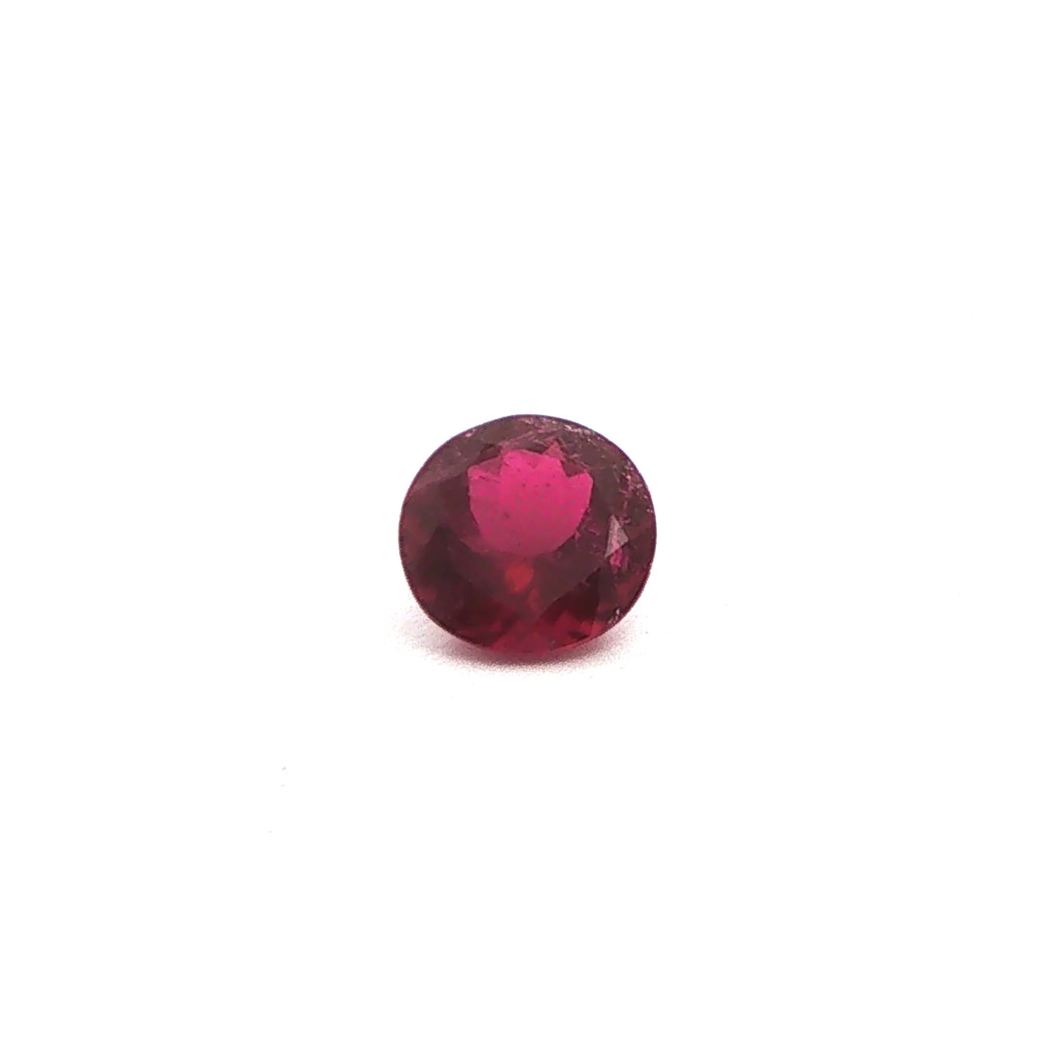 Turmalin 1,27 ct, czerwony, szlif okrągły