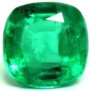Szmaragd 2,74 ct, zielony, szlif cushion