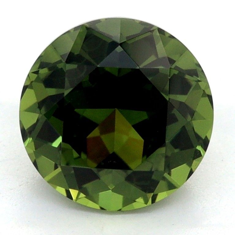 Szafir 1,47 ct, zielony, szlif okrągły