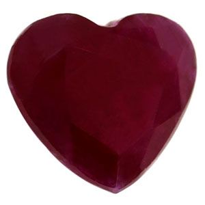 Rubin 1,51 ct, czerwony, szlif serce