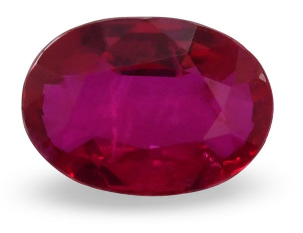 Rubin 1,01 ct, czerwony, szlif owalny