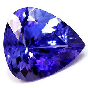 Tanzanit 3,52 ct, niebieski, szlif gruszka