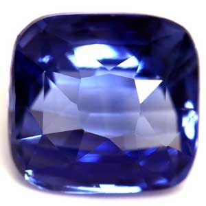 Szafir 1,00 ct, niebieski, szlif cushion