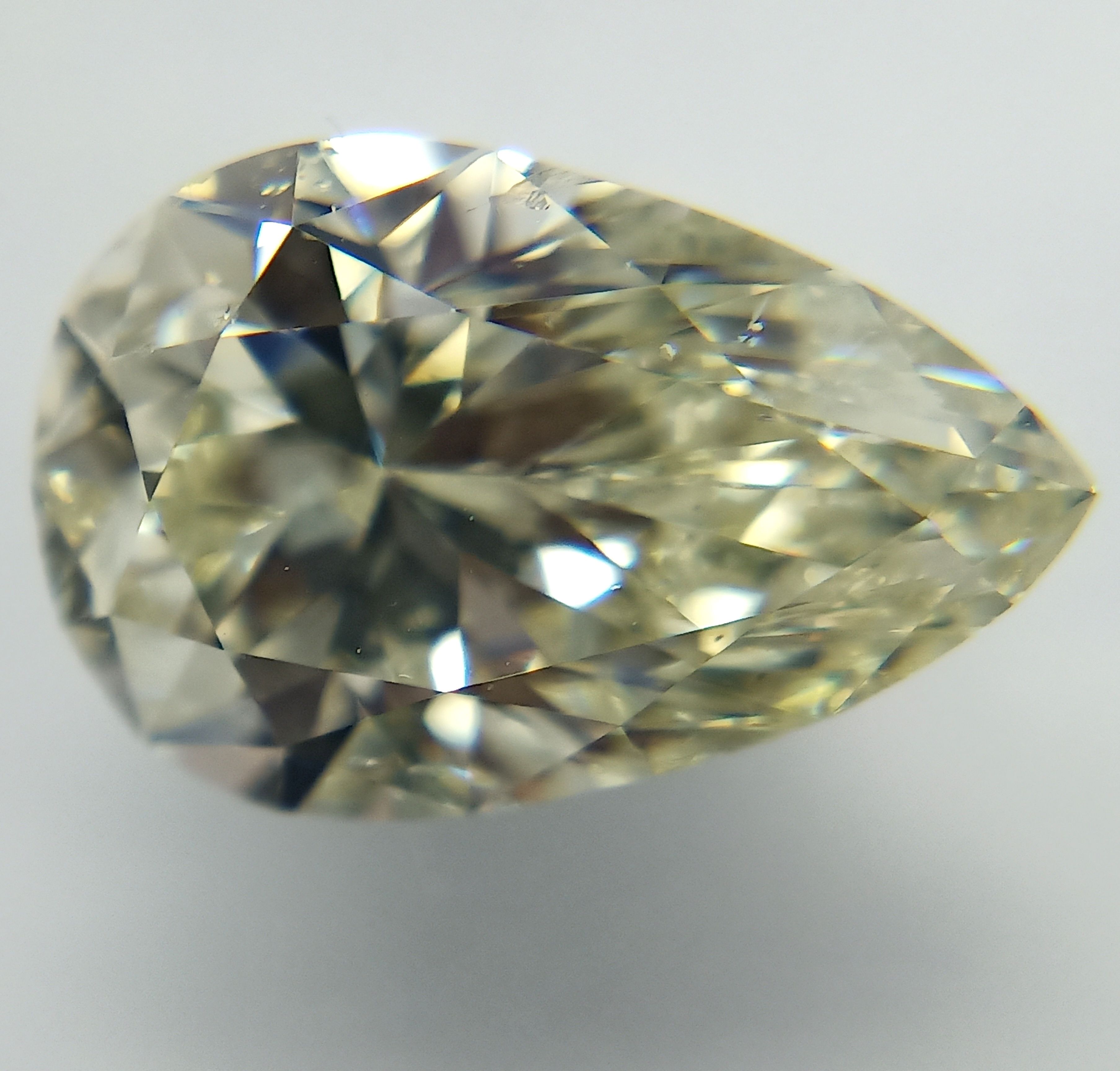 Prírodný diamant hruška, SI1, L, 2ct,... Prírodný diamant hruška, SI1, L, 2ct,...