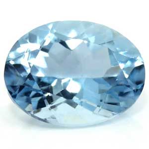 Akwamaryn 1,39 ct, niebieski, szlif owalny