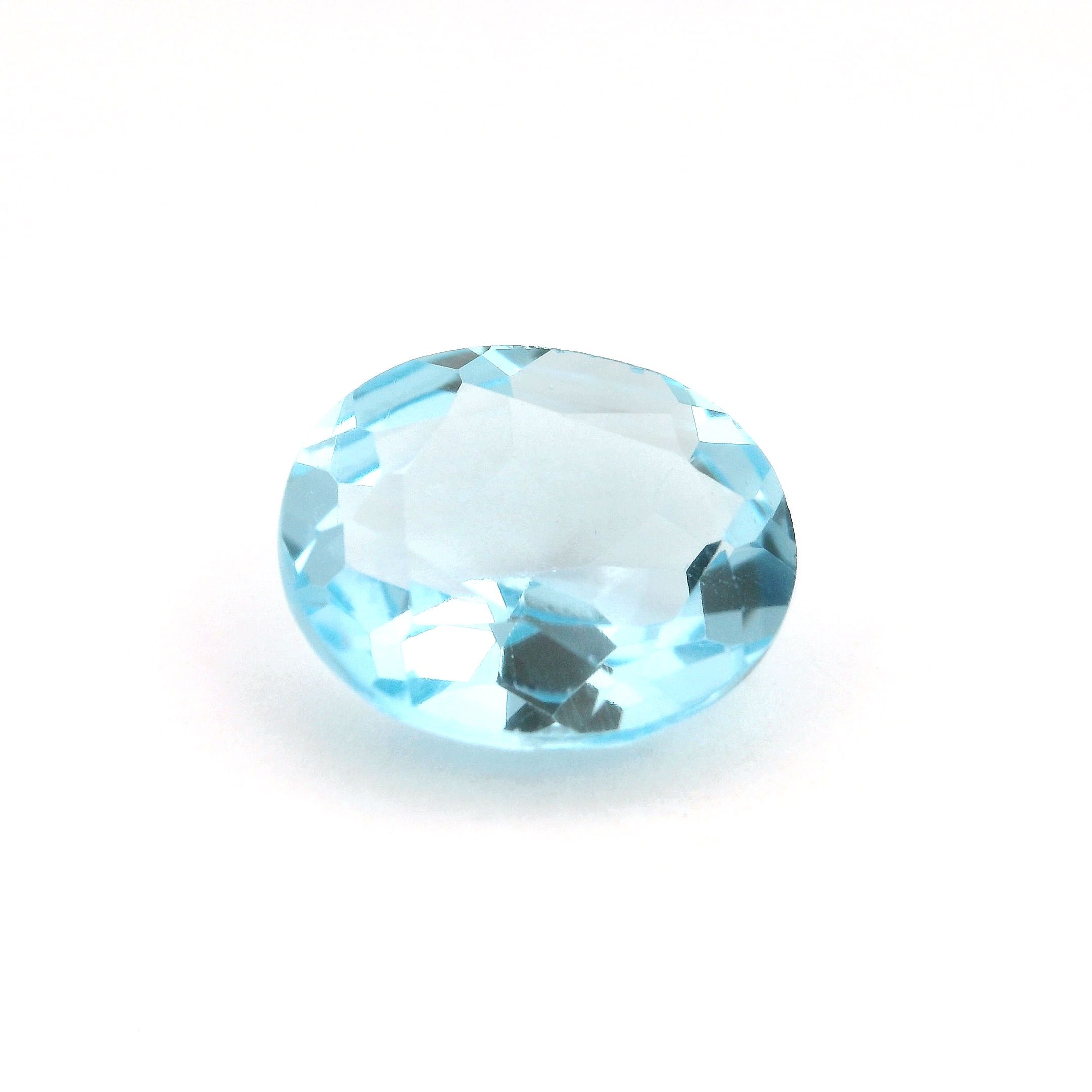 TOPAZ FACETED 5.54ct BLUE Medium intense EC REST_OF_AFRICA HEATED