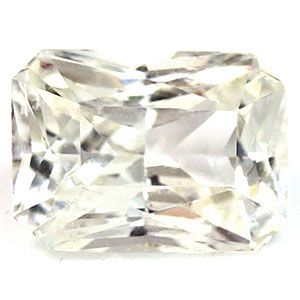 Szafir 1,50 ct, biały, szlif szmaragdowy