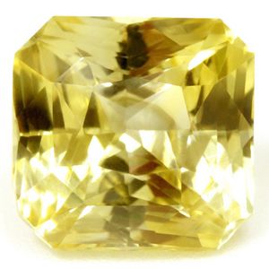 Szafir 2,05 ct, żółty, szlif szmaragdowy