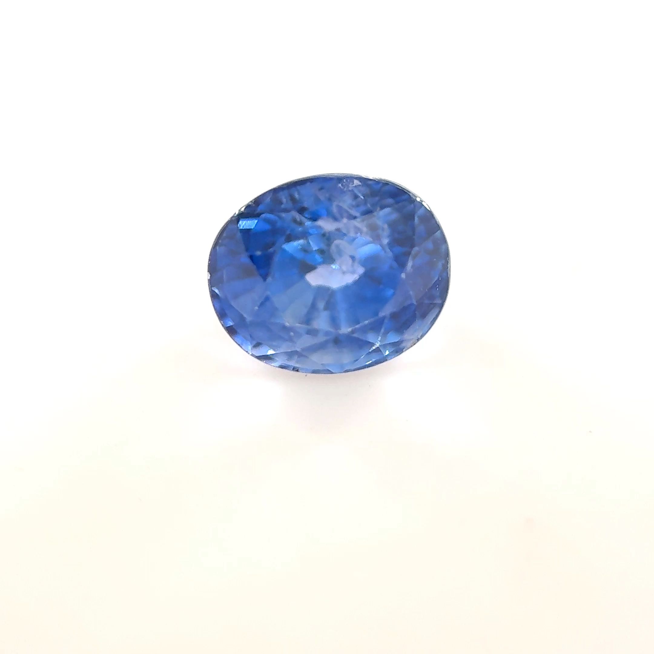 Szafir 1,71 ct, niebieski, szlif owalny