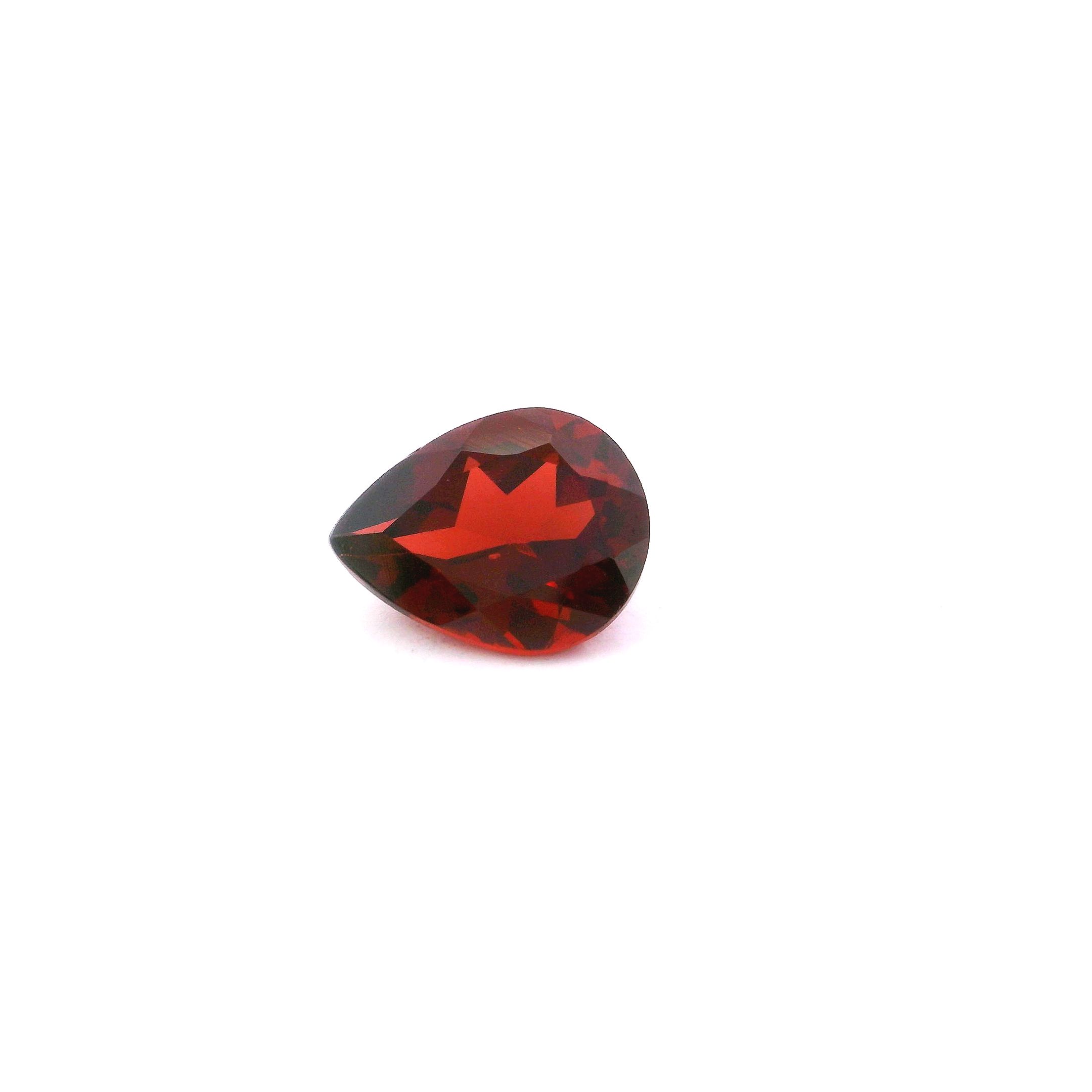 Granat 2,04 ct, czerwony, szlif gruszka