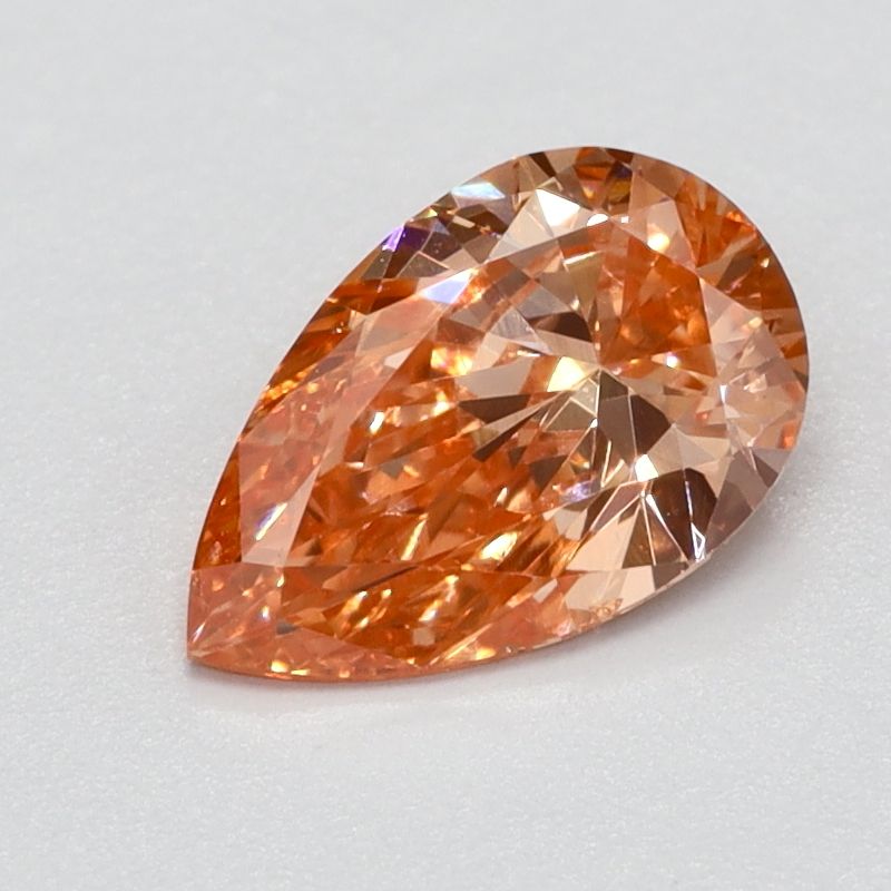 0.41 CT Fancy Vivid Orange PEAR
