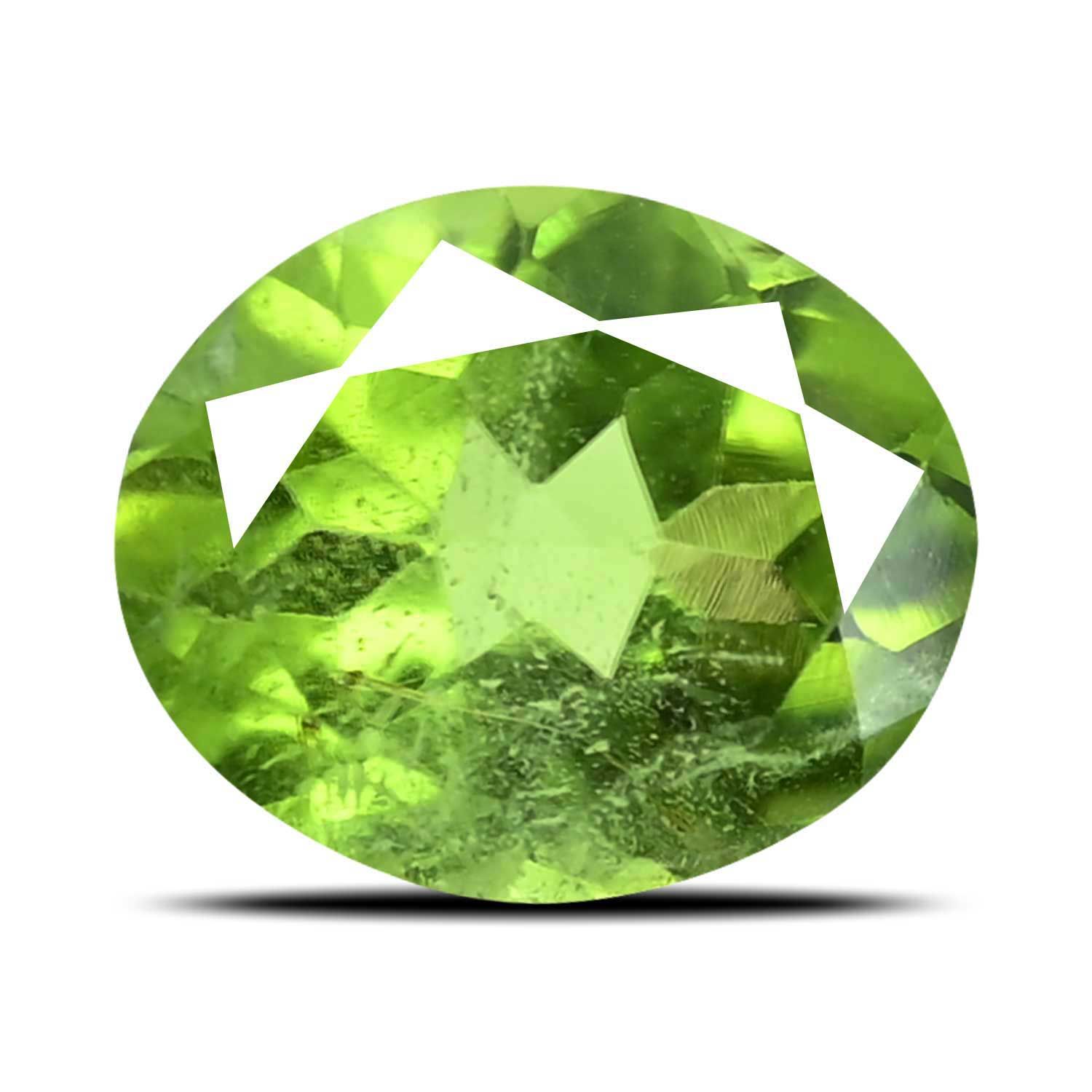 PERIDOT FACETED 4.01ct GREEN MI AFGHANISTAN NONE