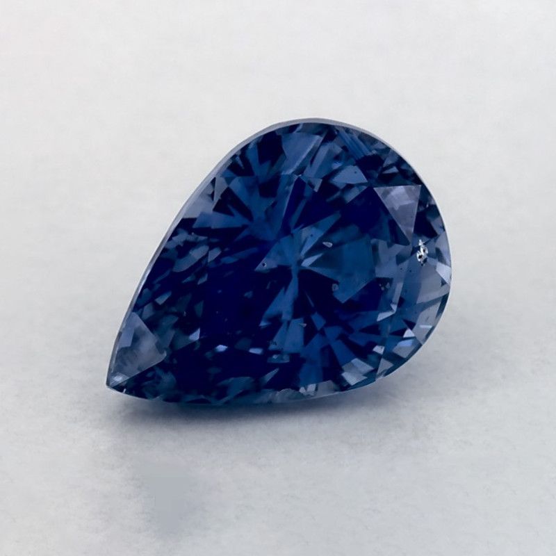 Szafir 3,89 ct, niebieski, szlif gruszka