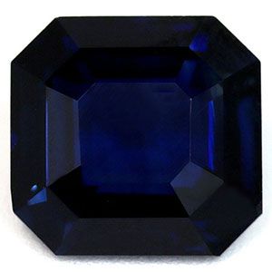 Szafir 2,03 ct, niebieski, szlif szmaragdowy
