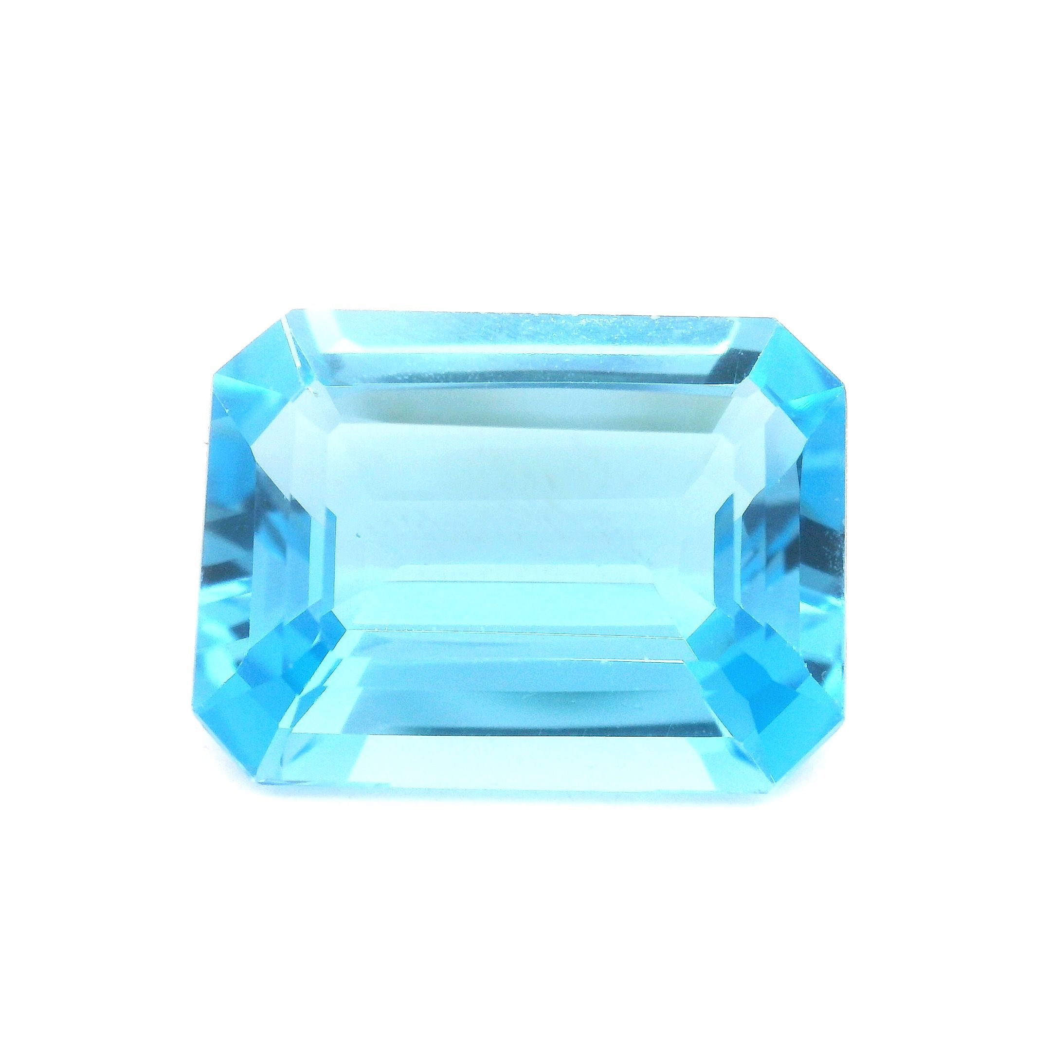 Topaz 11,96 ct, niebieski, szlif ośmiokątny