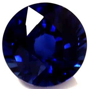 Szafir 1,31 ct, niebieski, szlif okrągły