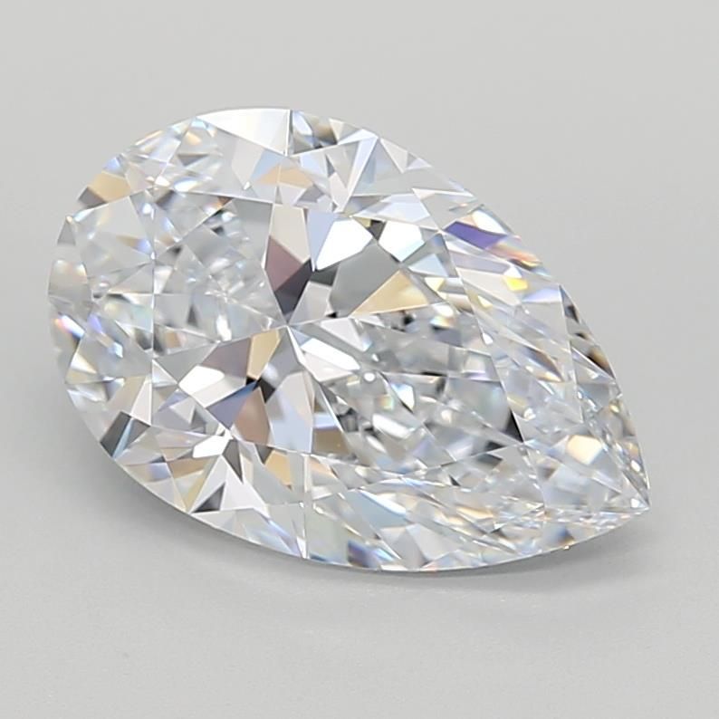Diamant Poire 3.66 ct - Couleur E - Pureté VVS1