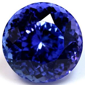 Tanzanit 6,07 ct, niebieski, szlif okrągły
