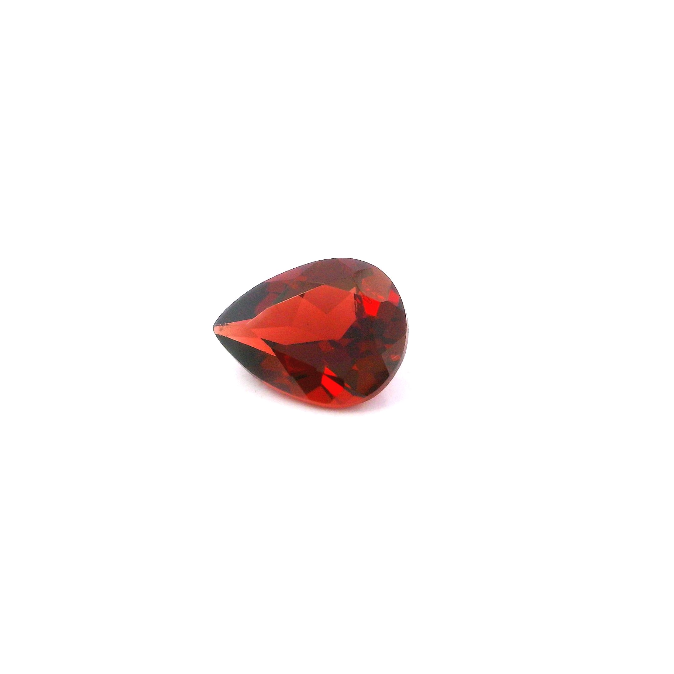Granat 2,01 ct, czerwony, szlif gruszka