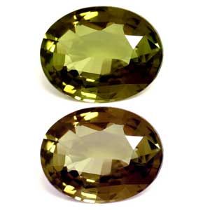 Aleksandryt 1,53 ct, zielony, szlif owalny